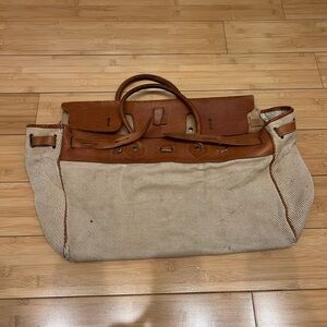 Vintage Rare 80’s Mulberry Company Canvas/Leather Travel/Weekender Duffel Bag